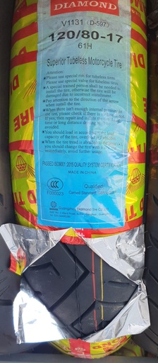 [101LD1013] LLANTA - 110/90-16 BE103 6PR D576 TL - DIAMOND (equivalente 4.00-4.10-4.60)